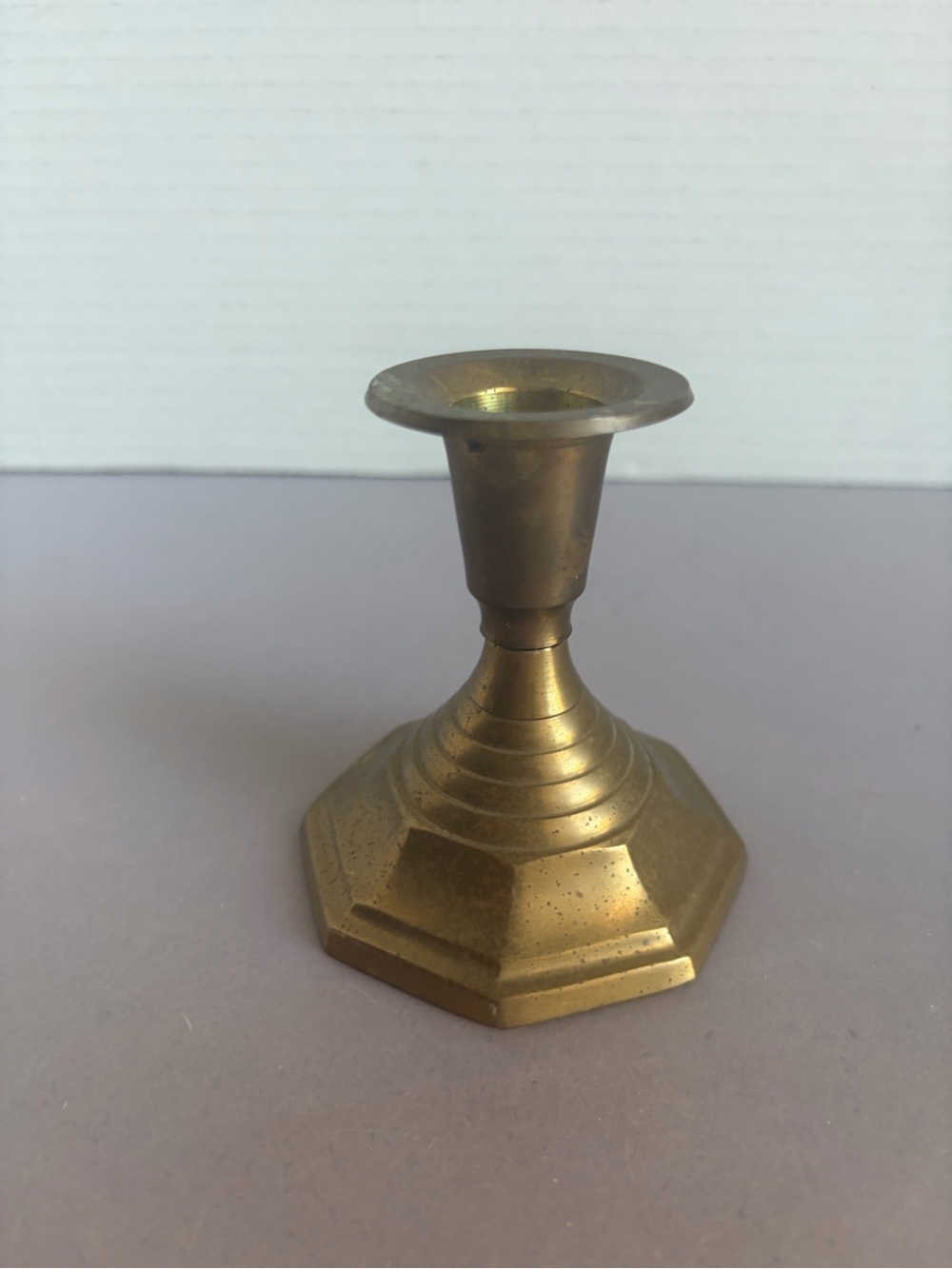Brass Taper Candle Holder - Classic Gold Finish